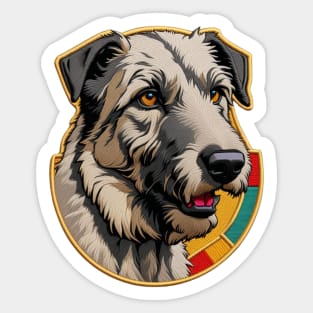 Irish Wolfhound Embroidered Patch Sticker